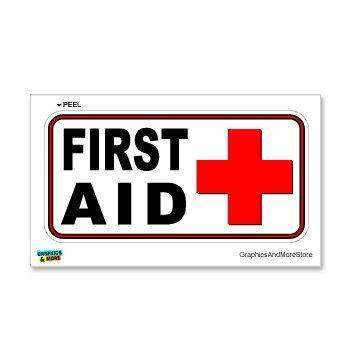 First Aid Box Logo - Amazon.com: First Aid Kit - Business Store Sign - Window Wall ...