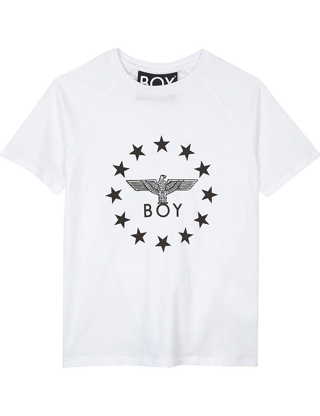 Boy Looking at Star Logo - BOY LONDON - Globe star logo cotton T-shirt 3-12 years | Selfridges.com