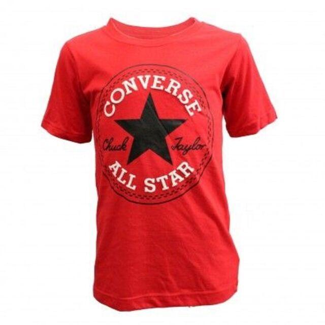 Boy Looking at Star Logo - Converse Boys All Star Logo Tshirt Size 4 3-4 Years | eBay