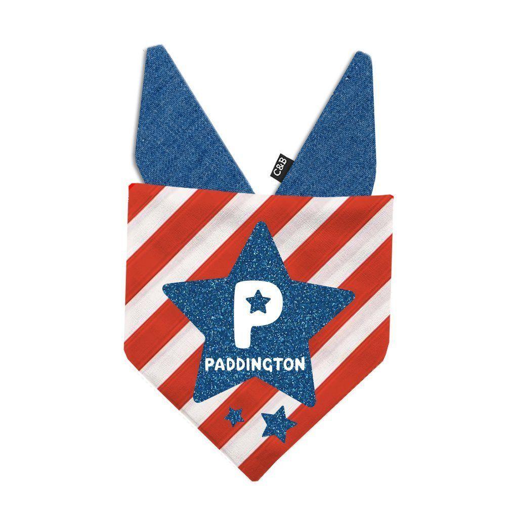 Red B Blue Paw Logo - Liberty Pup Bandana