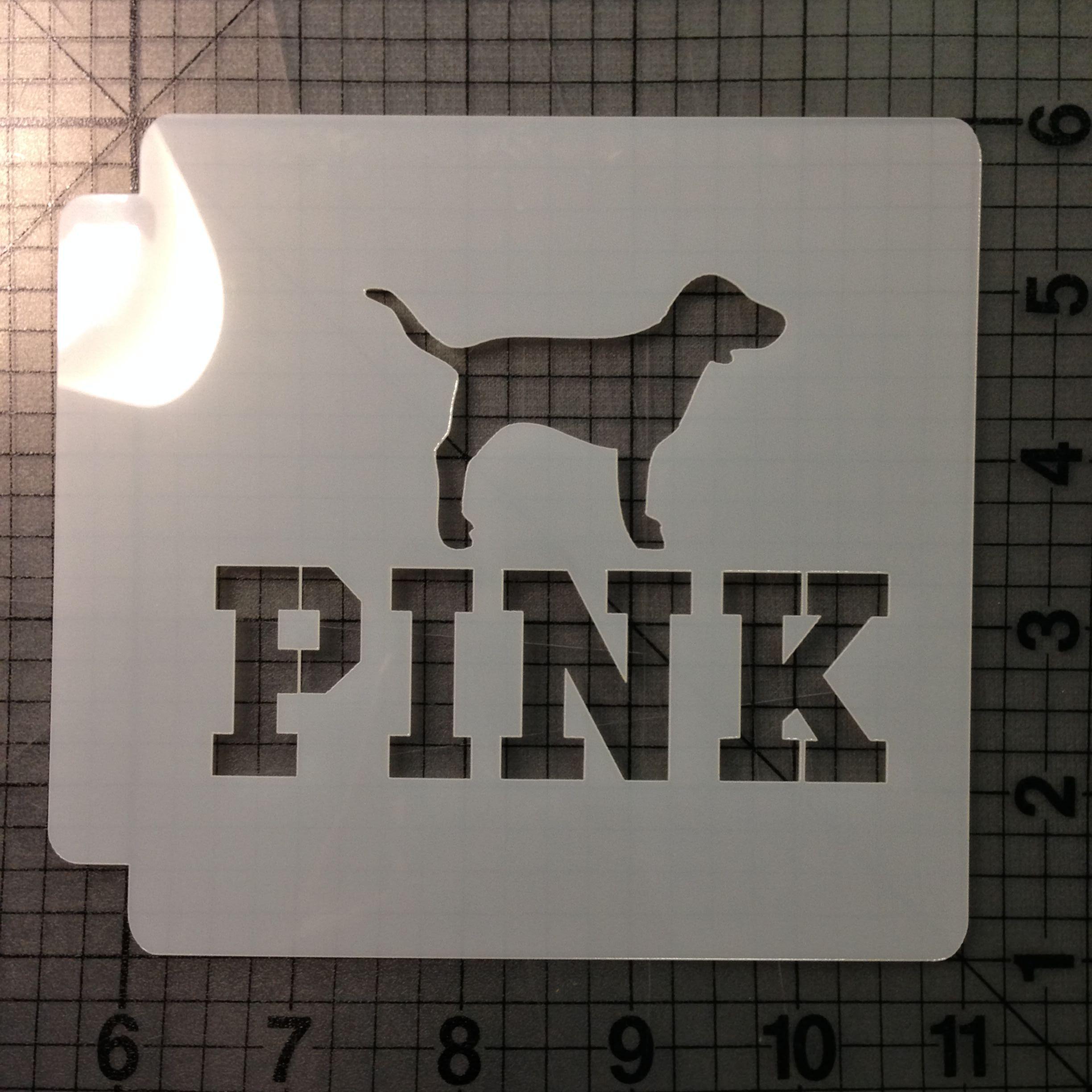 Victoria Secret Pink Dog Logo - PINK Dog Stencil