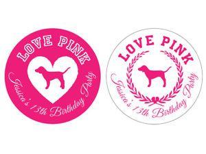 Victoria Secret Pink Dog Logo - Set Personalized Birthday Party Girl victoria's secret pink dog Love