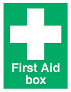 First Aid Box Logo - First Aid Box Sign 20cm x 15cm