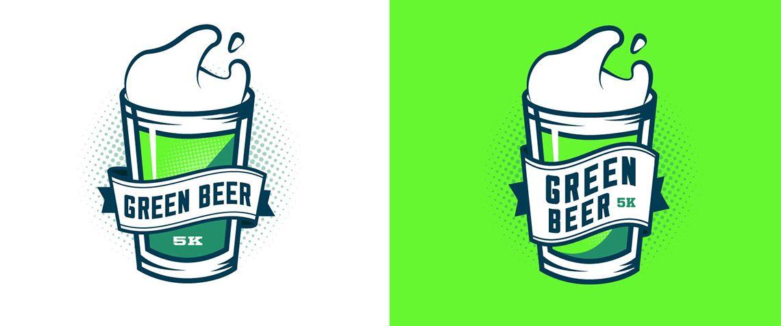 Green Beer Logo - Green Beer 5k Marathon Branding