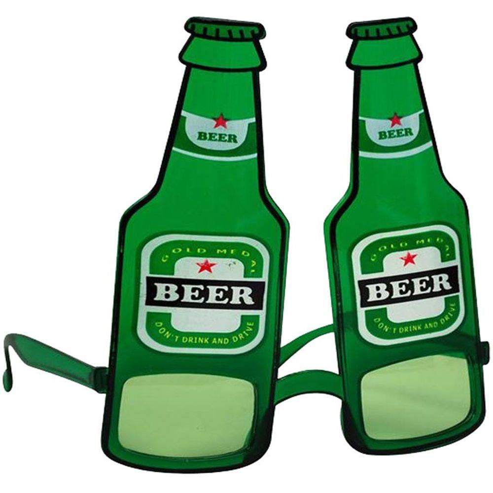Green Beer Logo - Green Beer Bottle Fancy Dress Alcohol Glasses Novelty Stag Do Fun
