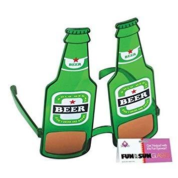 Green Beer Logo - Green Beer Bottle Sunglasses: Amazon.co.uk: Toys & Games