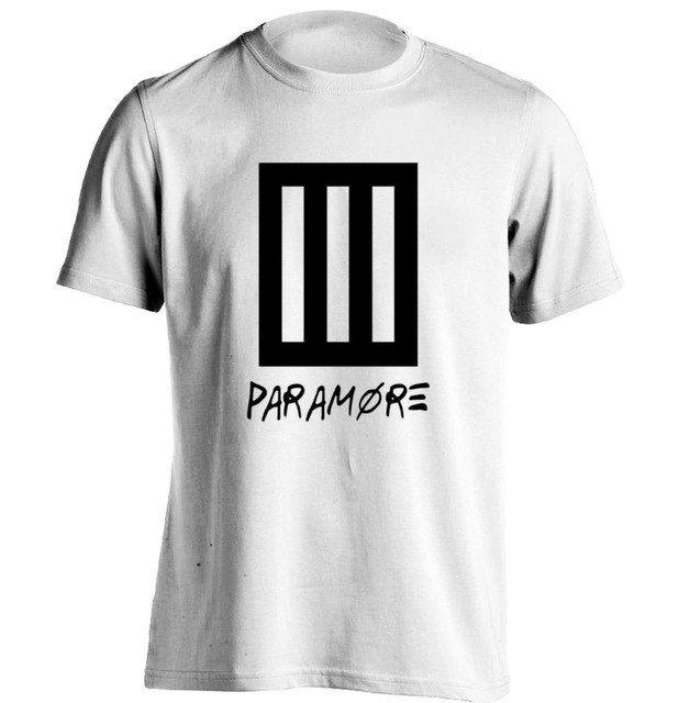 Paramore Black and White Logo - Bars Punk Rock Music Band Paramore Mens & Womens Printing T Shirt
