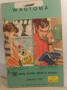 General Telephone Company Logo - 1959 WAUTOMA-GENERAL TELEPHONE COMPANY OF WISCONSIN TELEPHONE ...