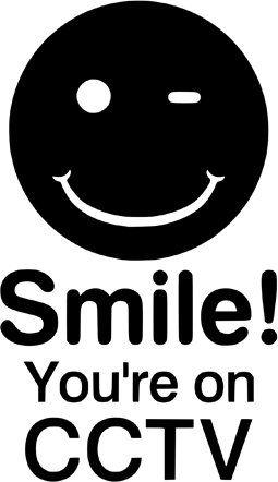 Funny Black and White Logo - Smile! You are on CCTV Track Map Racing Car Symbol Funny Bumper ...