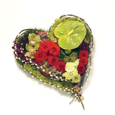 Green Petal Flower Company Red Logo - Based Heart Red and Green | The Flower Company Florist in Bletchley ...