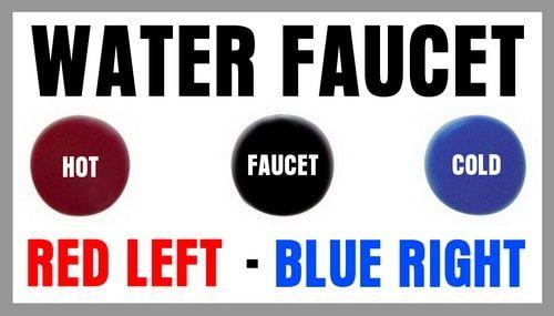 Red and Blue Water Logo - Is Blue Always Cold And Red Always Hot On A Water Faucet?