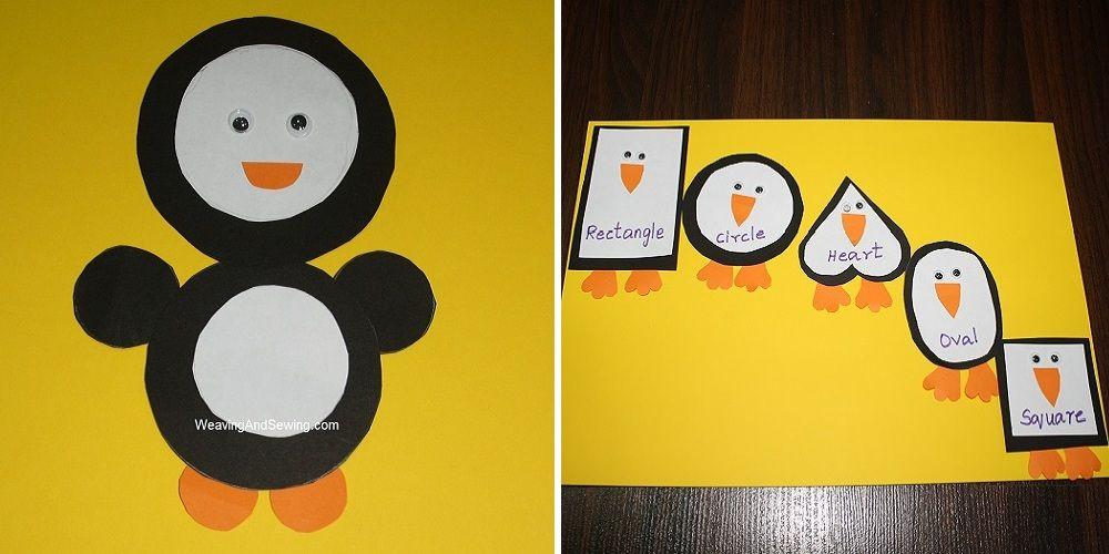 Penguin in Orange Oval Logo - Many Shapes And One Animal - Penguin - Weaving & Sewing