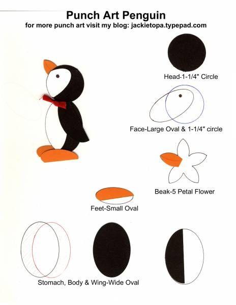 Penguin in Orange Oval Logo - Penguin punch art. Paper mache. Punch art, Punch art