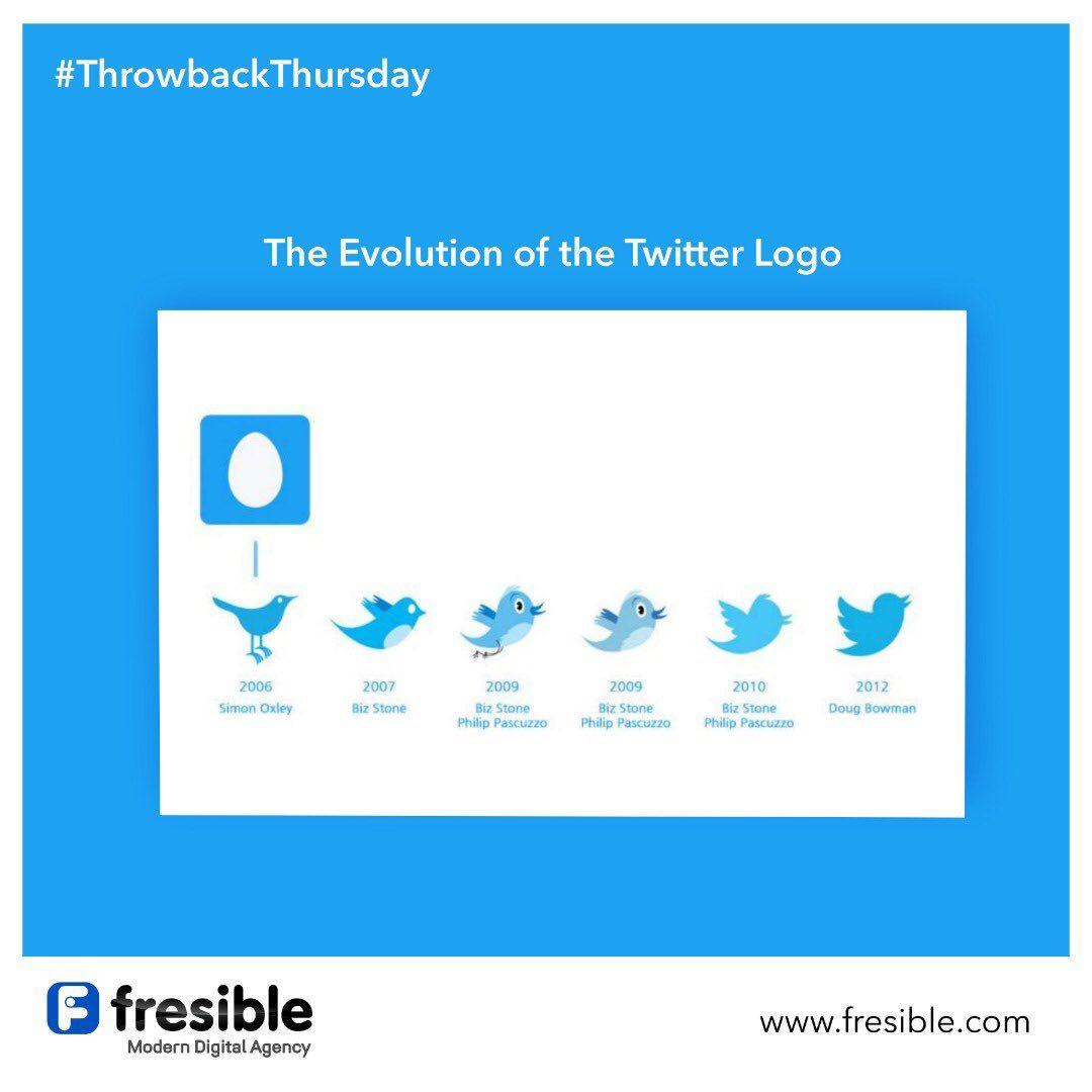 Modern Twitter Logo - Fresible - #Throwback: The Evolution of the Twitter logo