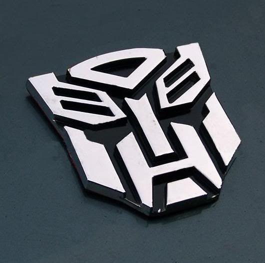 Car Emblems Logo - Transformers Autobots 3D Chrome Car Emblem Badge Metal Decal Logo