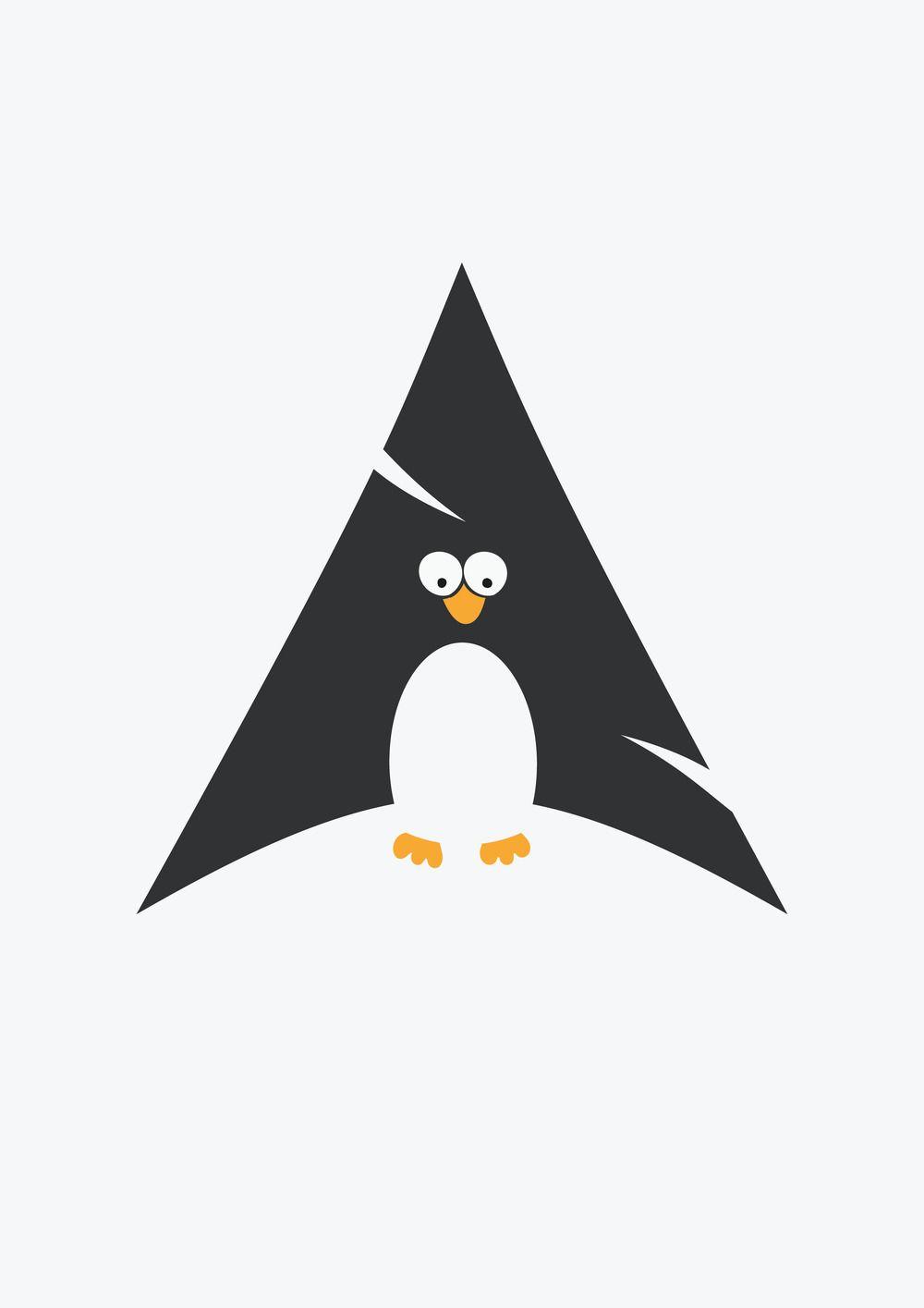 Linux Penguin Logo - arch logo with tux picture