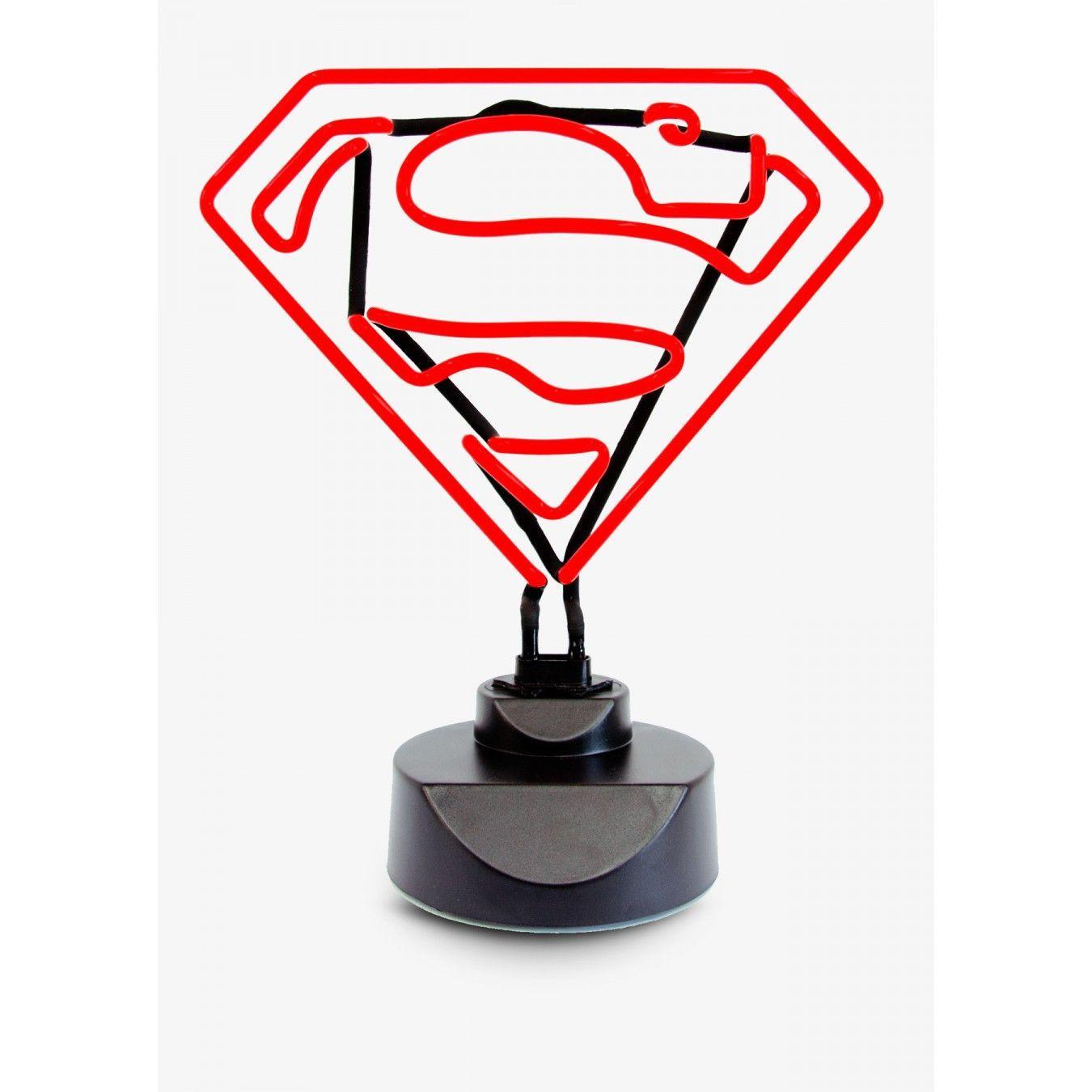 Trippy Superman Logo - Lampe Neon Rouge 30cm Classic Logo Superman | Superman | Pinterest ...