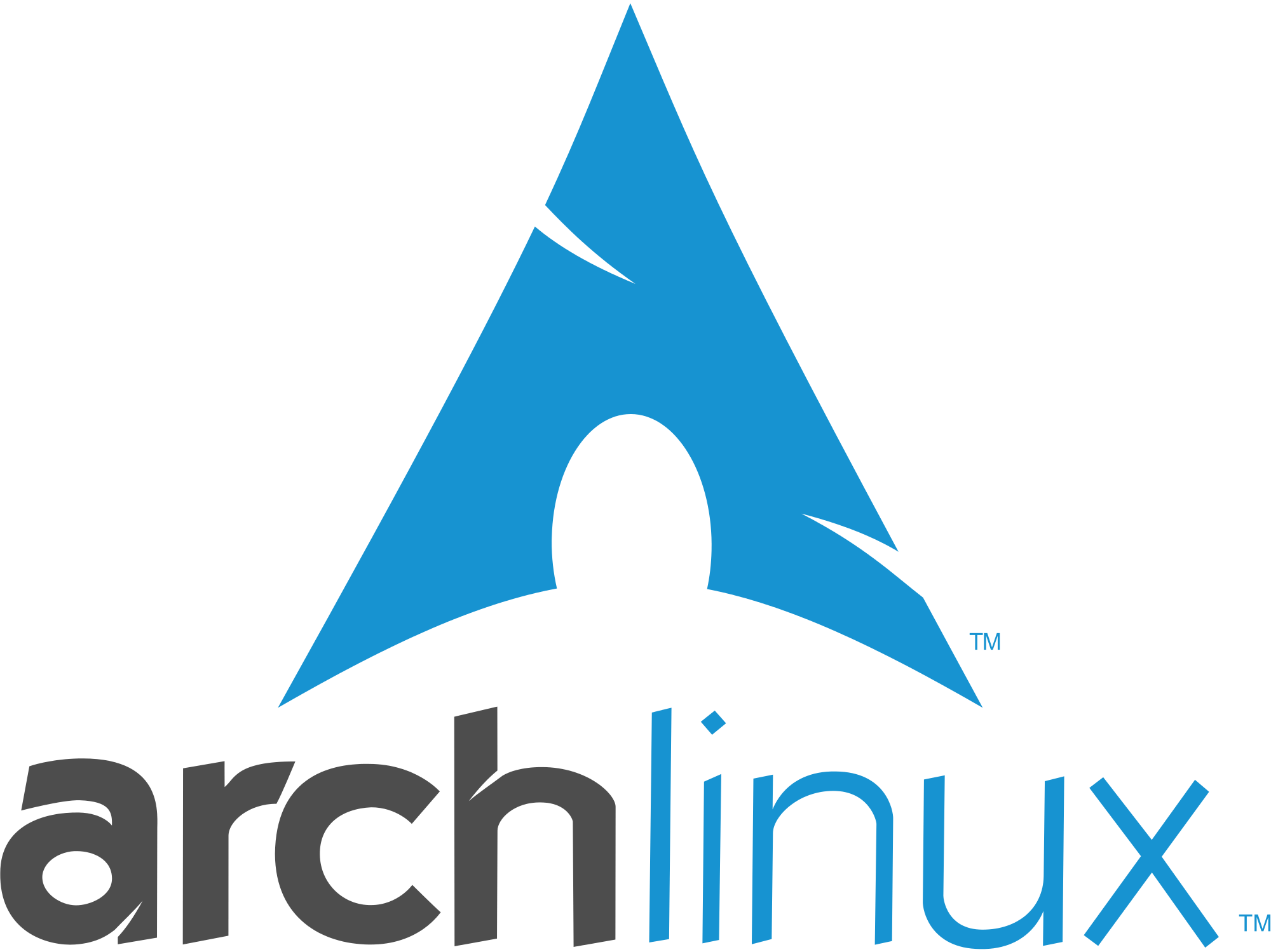 Arch Logo - File:Archlinux-vert-dark.svg - Wikimedia Commons