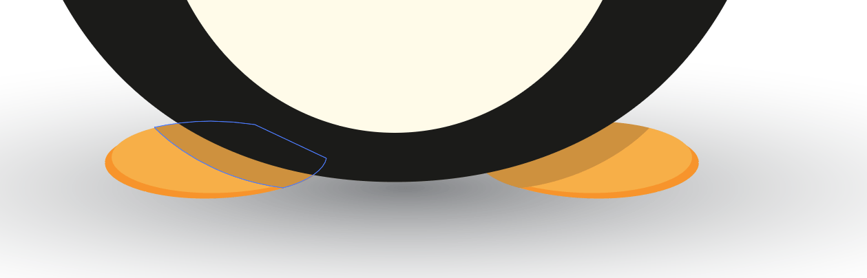 Penguin in Orange Oval Logo - How to make a penguin in illustrator