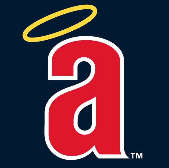 California Angels Logo - California Angels Cap Logo (1971) - A lowercase 'a' with a halo over ...