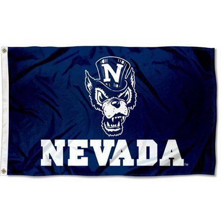 Blue Wolf Logo - Nevada Wolfpack Navy Blue Wolf Logo 3' x 5' Pole Flag