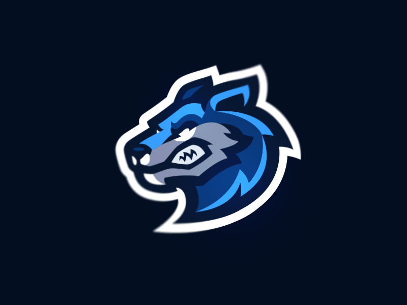 Blue Wolf Logo - Wolf Mascot Logo