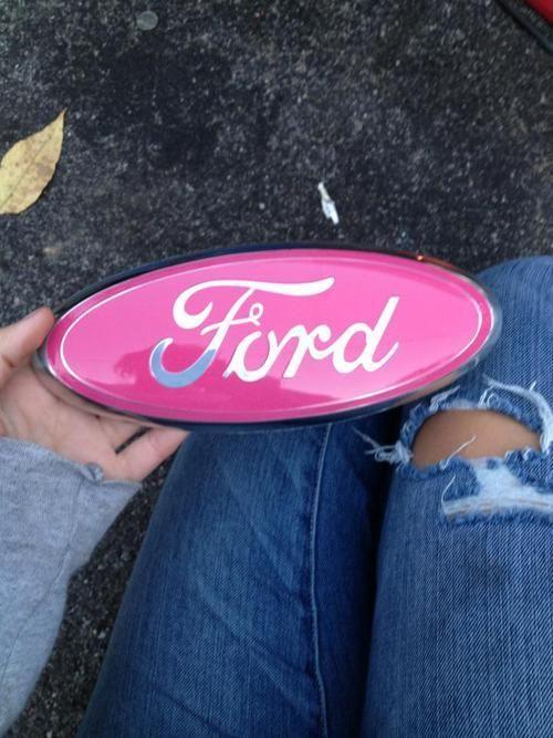 Girly Ford Logo - Pink ford emblem. (I wonder how long it would take for my hubby to ...