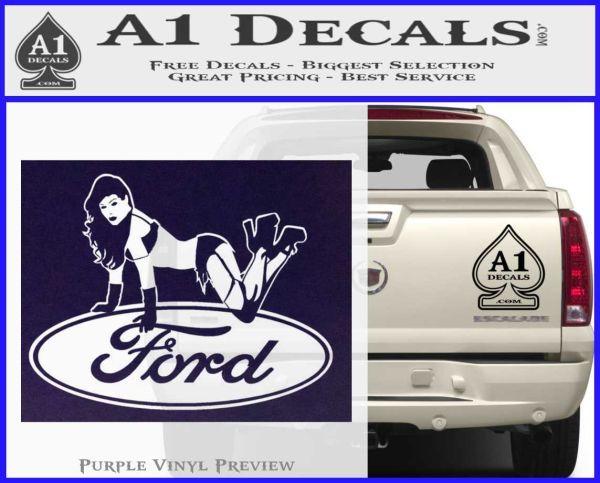 Girly Ford Logo - Sexy Ford Girl Decal Sticker V6 » A1 Decals