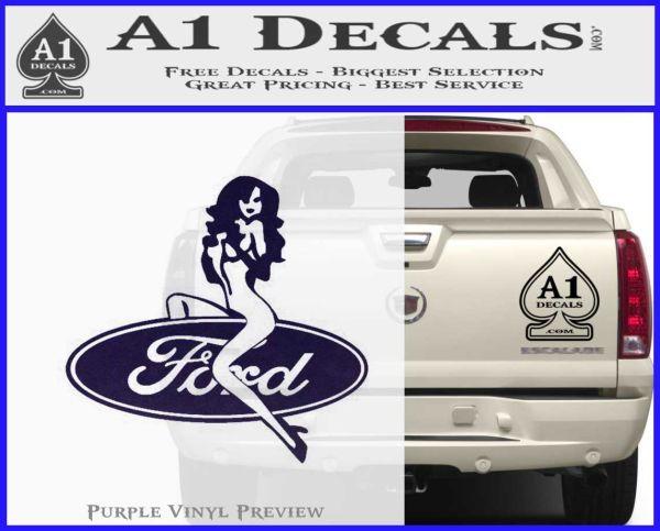 Girly Ford Logo - Sexy Ford Girl Decal Sticker V7 » A1 Decals