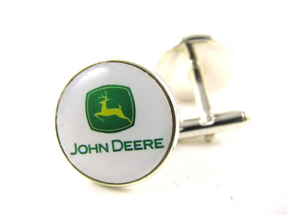 Sterling Silver Company Logo - John Deere & Company Logo Cufflinks