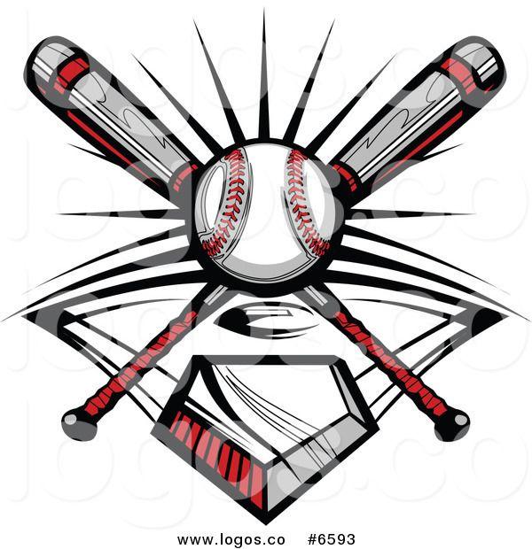Crossed Bats and Softball Logo - Crossed Baseball Bat Clipart | Free download best Crossed Baseball ...