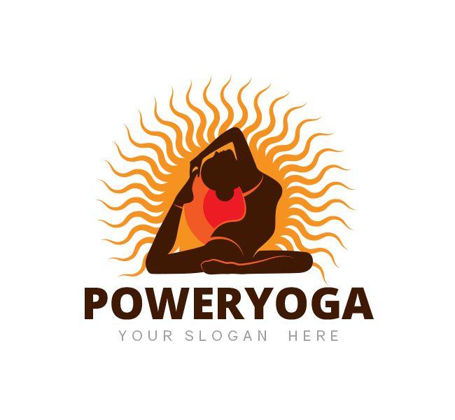 Yoga Logo - Power Yoga Logo & Business Card Template - The Design Love