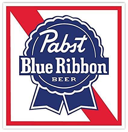 Blue Ribbon Logo - Amazon.com: PABST BLUE RIBBON Beer Vinyl Sticker Decal 4