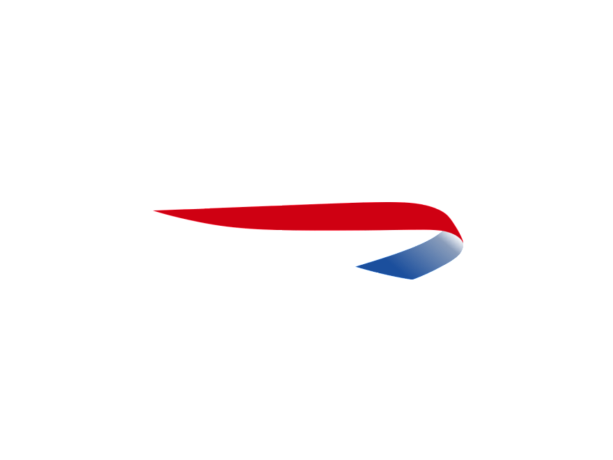 Red and Blue Airplane Logo - Red and blue ribbon Logos