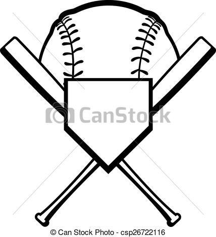 Crossed Bats and Softball Logo - Drawn Bat softball 5 - 428 X 470 | Dumielauxepices.net
