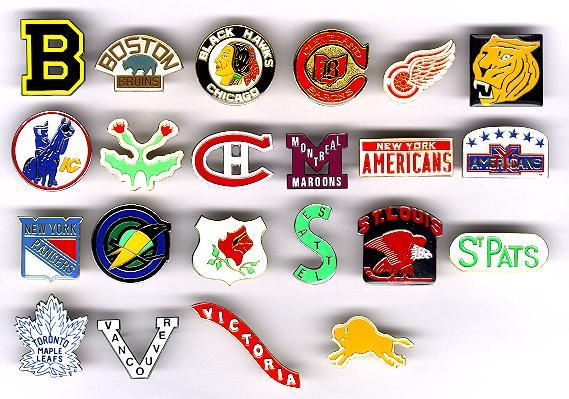 All NHL Teams Old Logo - NHL Heritage Team Pins, NHL Heritage Logo Pins, NHL Defunct Team ...