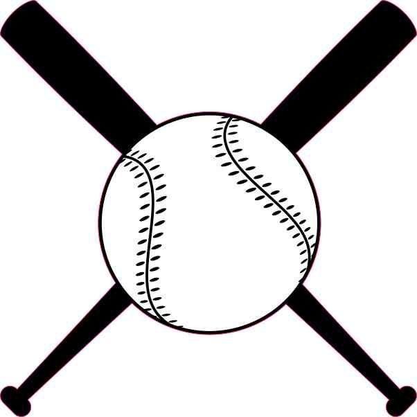 Crossed Bats and Softball Logo - Softball Logo Crossed Bats