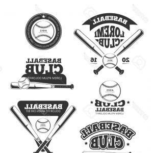 Softball Bat Vector Image Logo - Black And White Softball Over Crossed Bats Logo Vector | ARENAWP