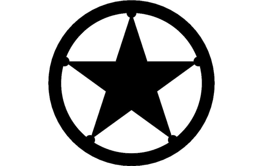 Texas Star Logo - Texas Star dxf File Free Download