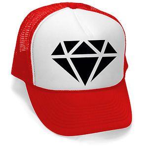 Red White Triangles with Diamond Logo - New Black Diamond Trucker Hat Red/White Cap Cali Workout Cool Sports ...