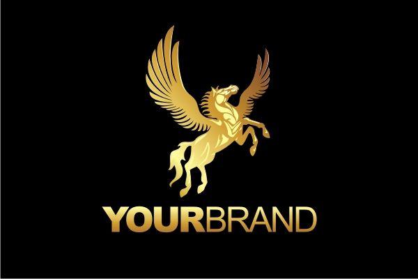 Pegasus Horse Logo - Logo for sale: Pegasus Gold Logo | LOGO | Horse logo, Logos, Gold logo