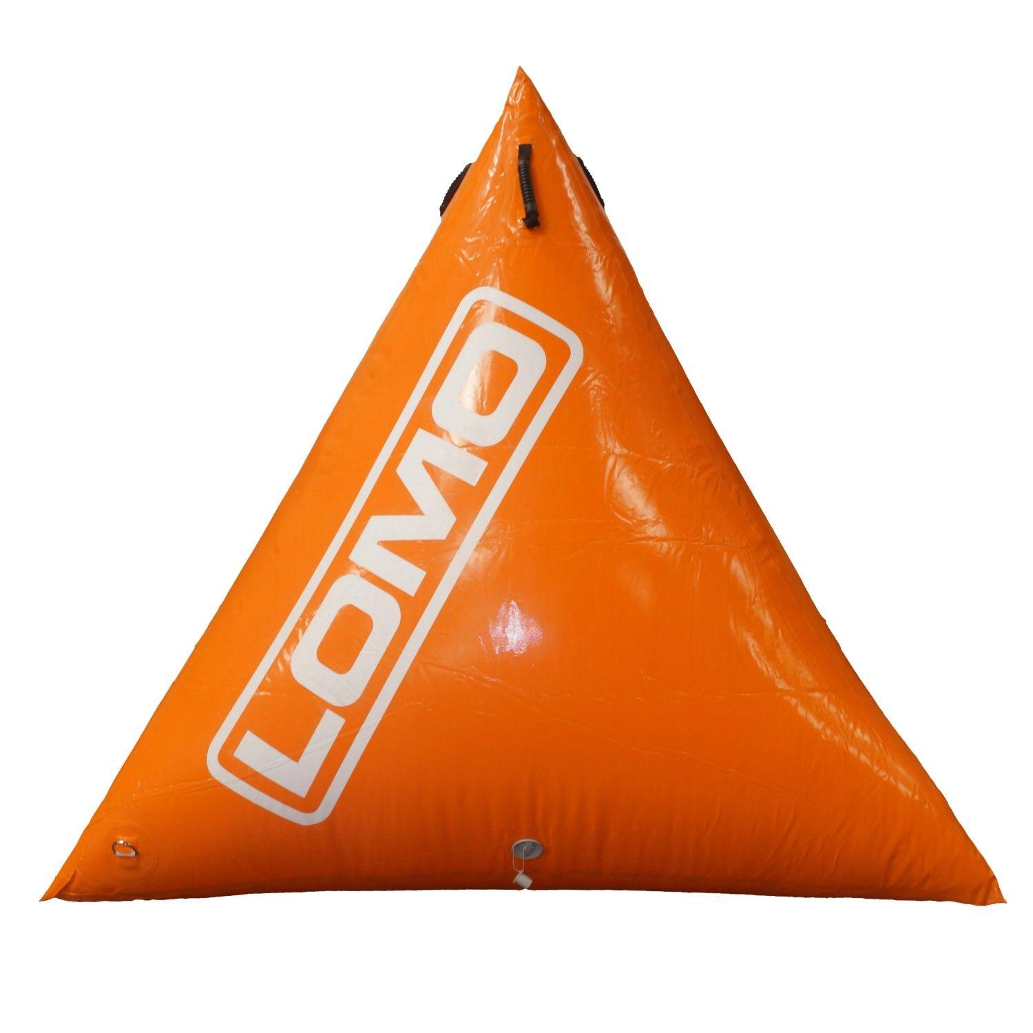 Orange Triangle M Logo - Racing Mark - Sailing \ Triathlon Race Buoy - Triangle Tetrahedron 1.8m