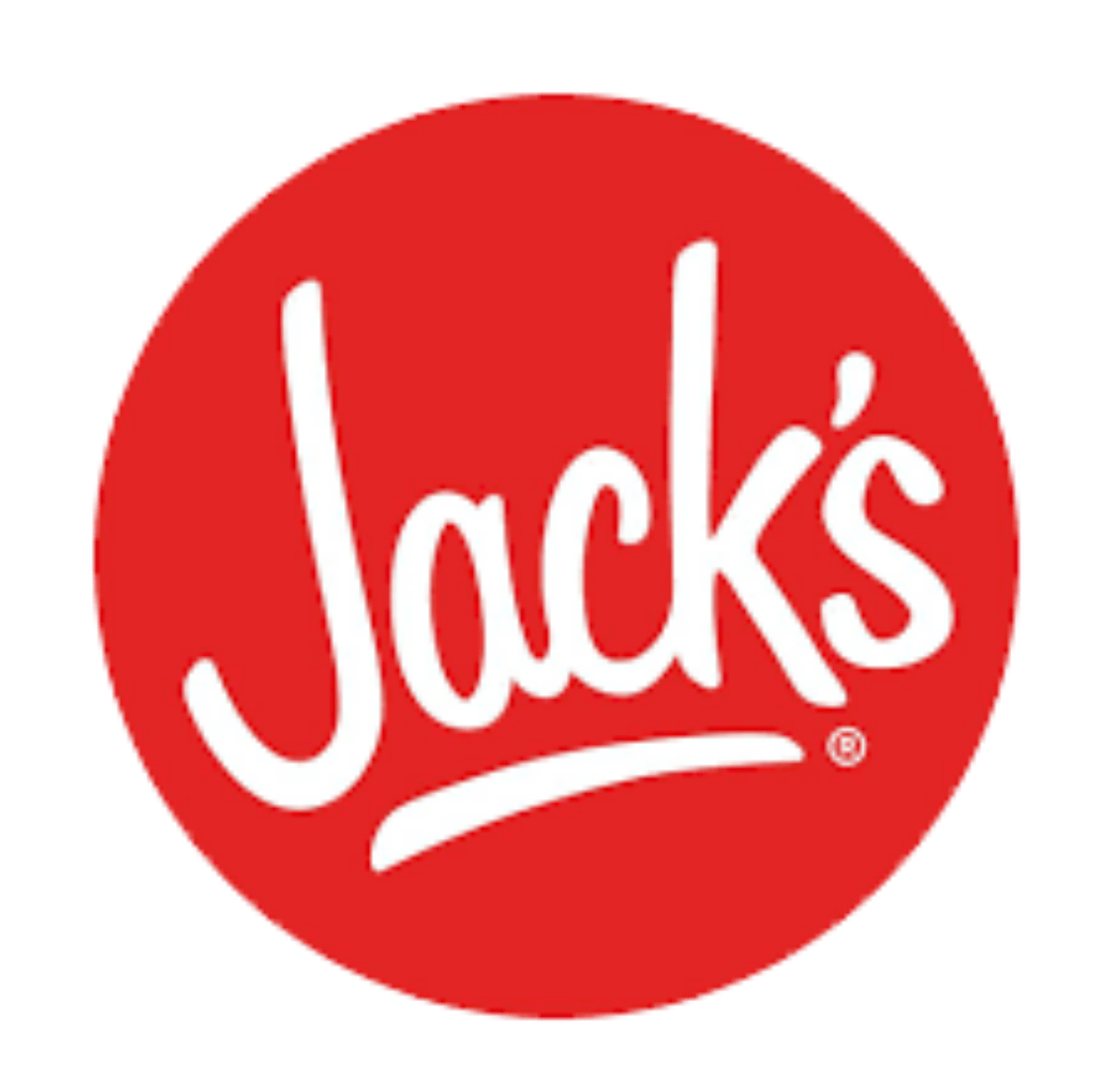 5 Leters Red and Yellow Burger Logo - Jack's