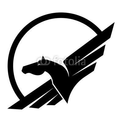 Pegasus Horse Logo - Pegasus horse logo vector. Buy Photo