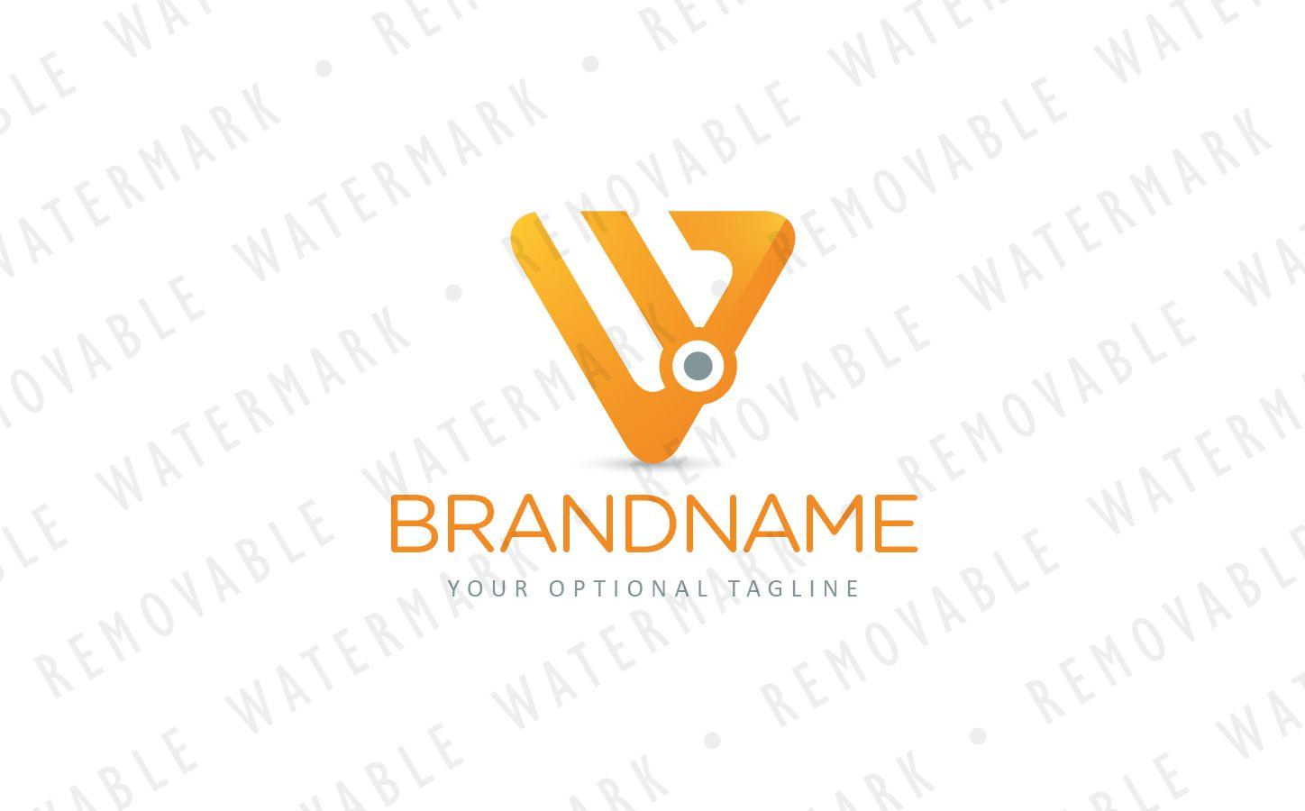 Orange Triangle M Logo - W Triangle Node Logo Template #68456