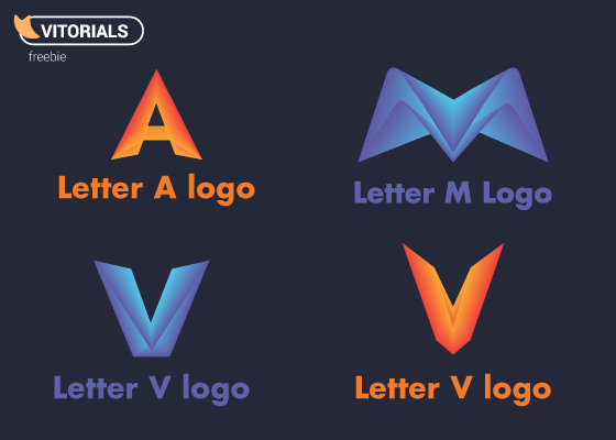 Orange Triangle M Logo - Vitorials – Letters logos, created with blend tool