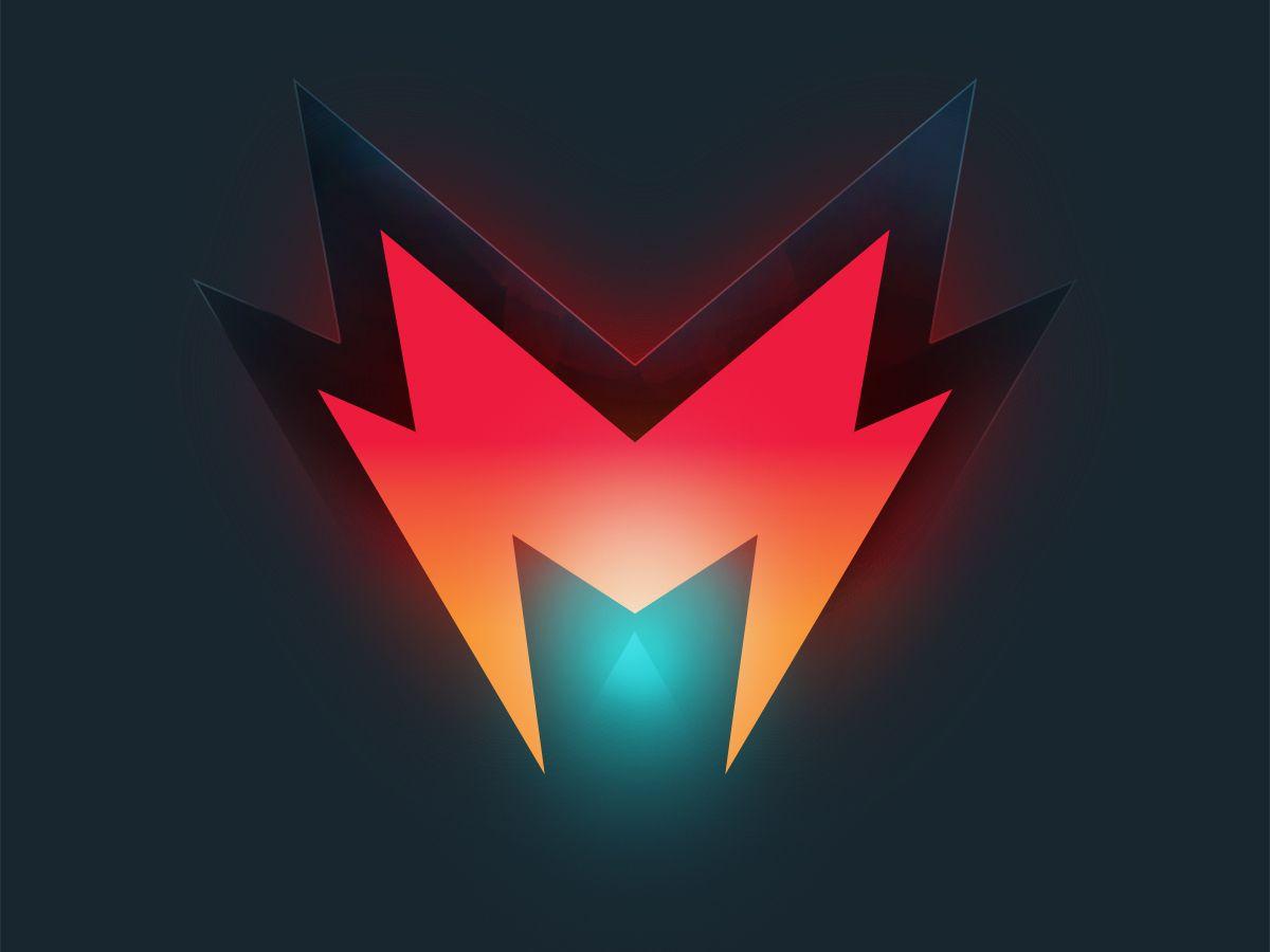 Orange Triangle M Logo - M for a Twitch Gammer