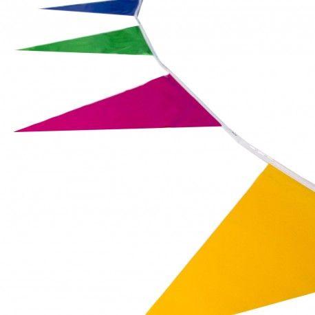 Orange Triangle M Logo - 50 meter strip of triangular pennants - Eutópica