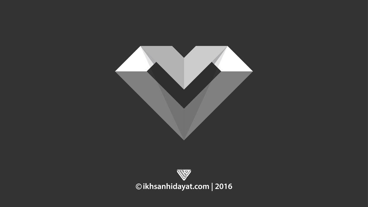 Gray Diamond Logo - Illustrator for beginner - Creat Diamond Logo Symbol - YouTube