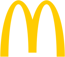 5 Leters Red and Yellow Burger Logo - McDonald's